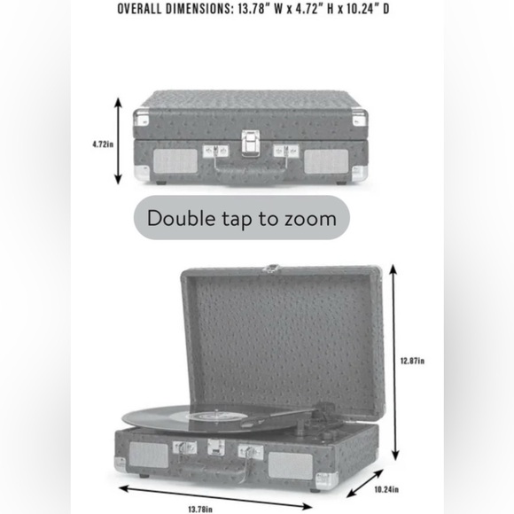 New Open Box Crosley Model:CR8005G-BK S/N:690751223 Travel TurnTable . - Picture 14 of 16